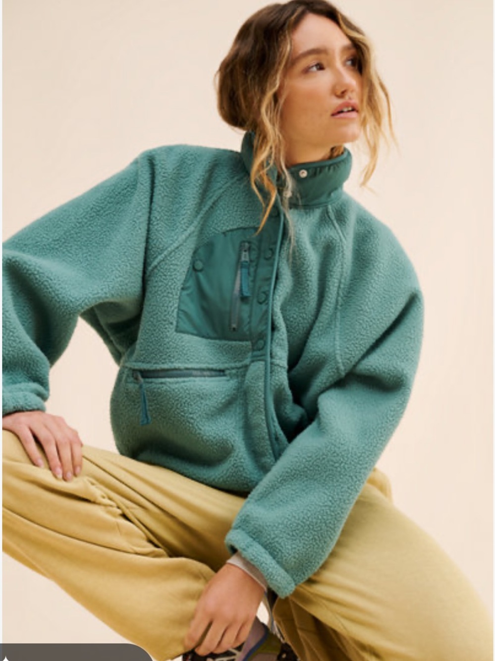 Free People Hit The Slopes Fleece Jacket M